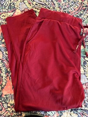 Women's Burgundy Drawstring Lounge Pants